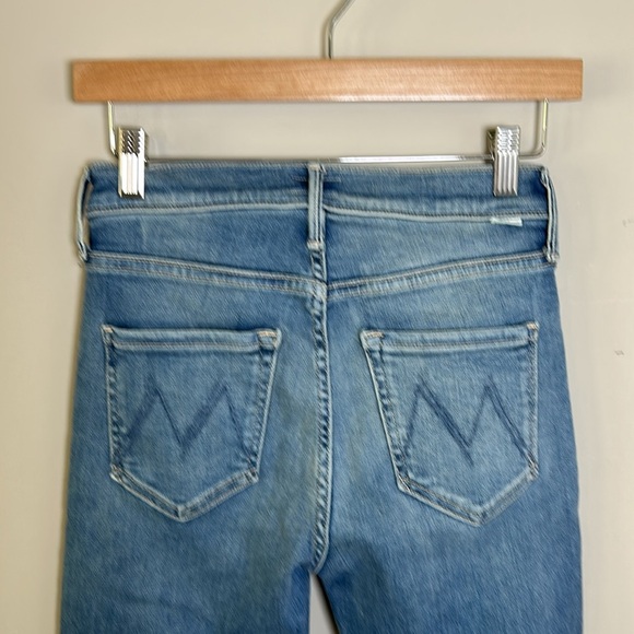 Mother The Mid Rise Dazzler Ankle Fray Jean Riding the Cliffside Sz 25 - Picture 9 of 16